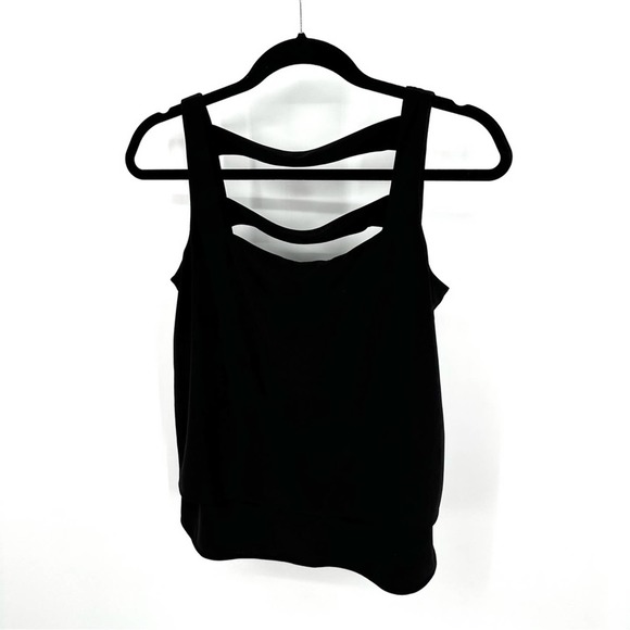 WHBM strappy back layered top in black Size S - Picture 2 of 8